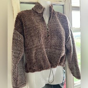 Brown fuzzy sweater